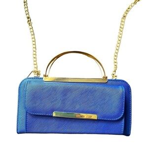 Isabelle Faux Leather Gold Chain Crossbody Bag